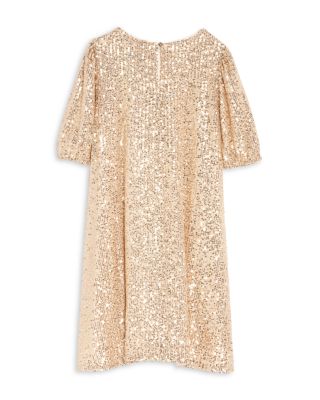 girls gold sequin dress Golden Party Shimmer Dress main image 0