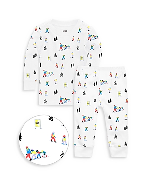 1212 Unisex Long Sleeve Pajama Set - Little Kid In Ski School