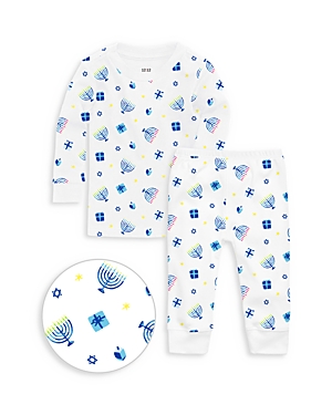 1212 Unisex Long Sleeve Pajama Set - Little Kid In Happy Hanukkah