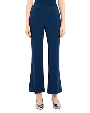 Theory Demitria Side Zip Pants In Blueberry