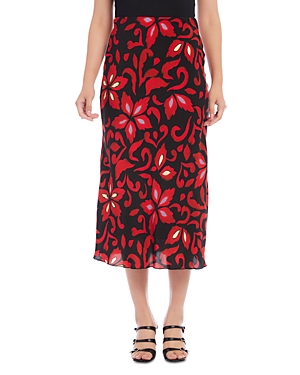 Shop Karen Kane Printed Bias Cut Midi Skirt