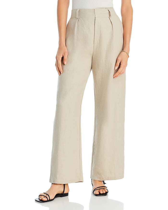 Faithfull the Brand Ida Pleated Linen Pants | Bloomingdale's