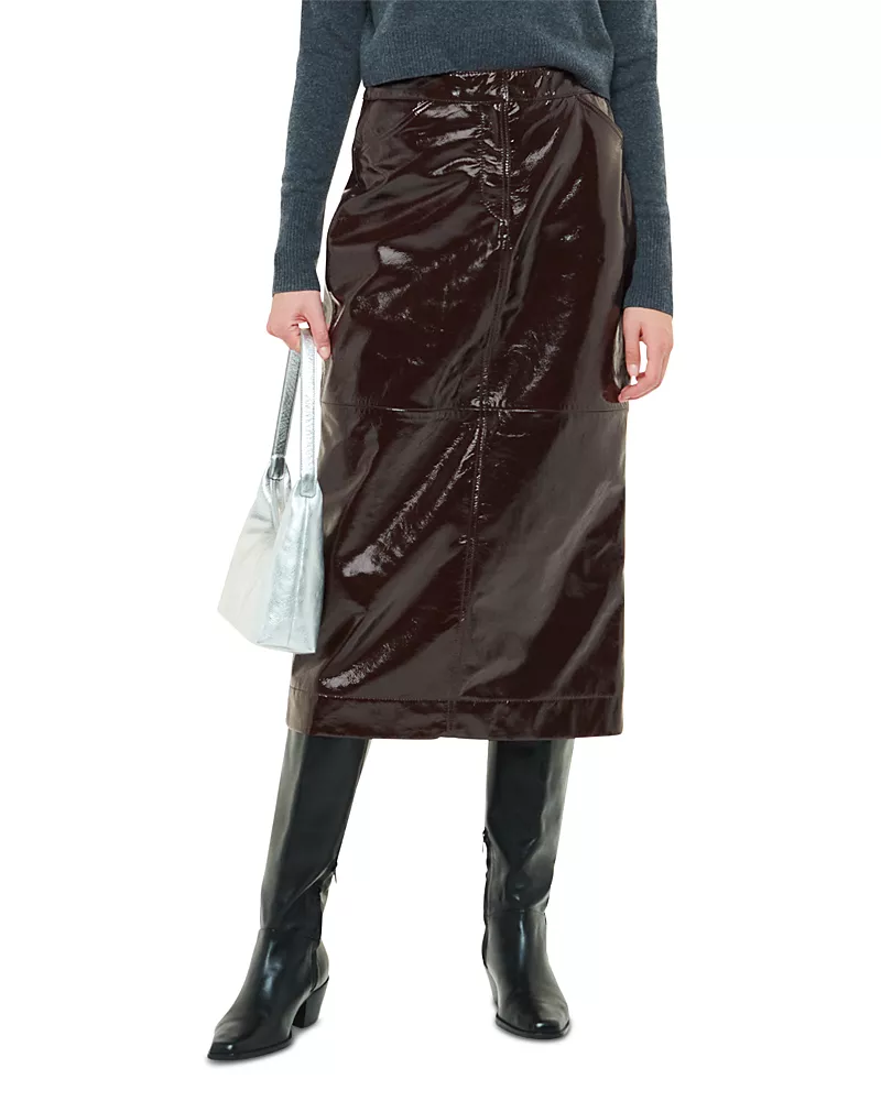 Whistles Rachel Patent Leather Skirt