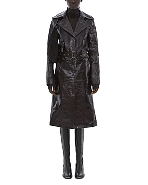 helmut lang leather trench coat