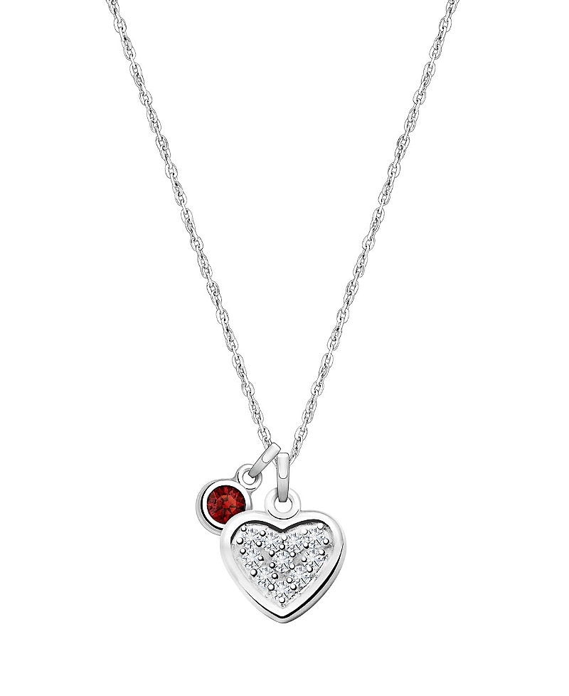 Tiny Blessings Children's Sterling Silver Oh So Loved Birthstone Girls' 12-14 Necklace
