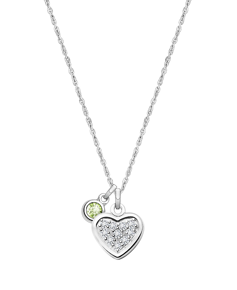 Tiny Blessings Children's Sterling Silver Oh So Loved Birthstone Girls' 12-14 Necklace In August