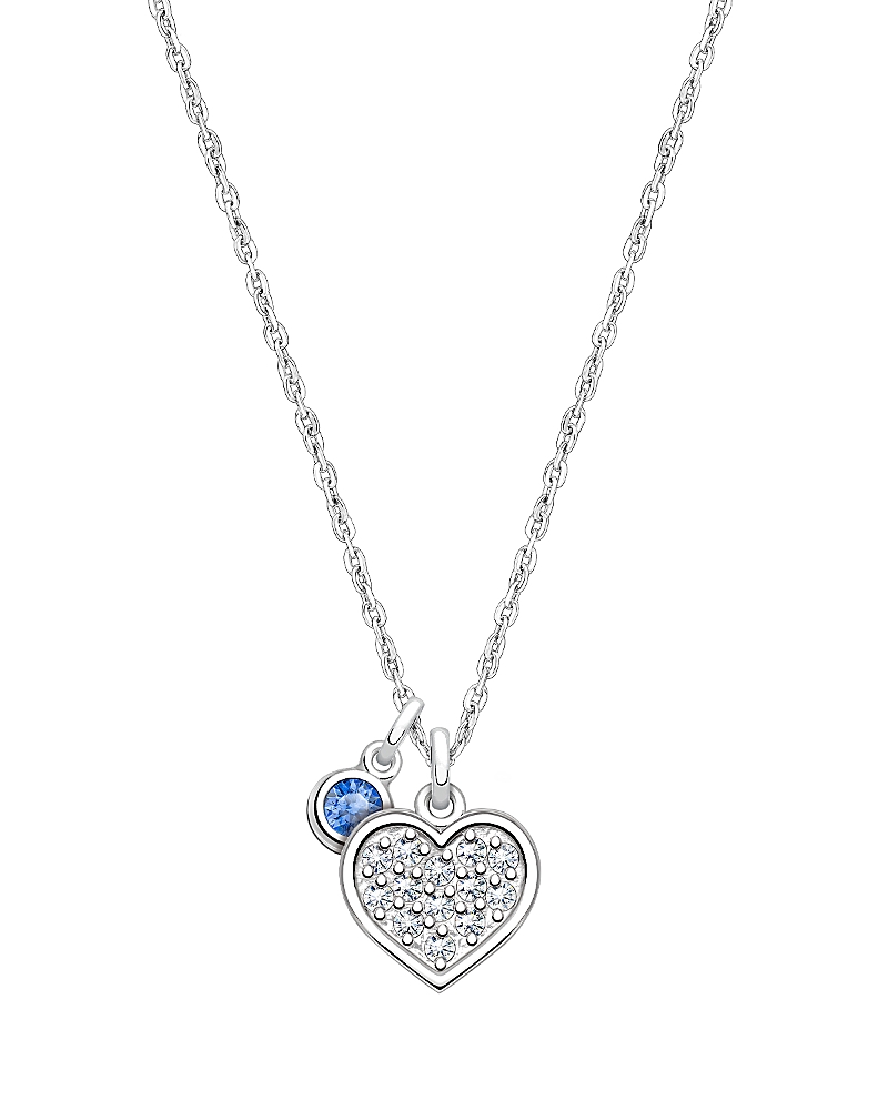 TINY BLESSINGS CHILDREN'S STERLING SILVER OH SO LOVED BIRTHSTONE GIRLS' 12-14 NECKLACE