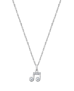 Tiny Blessings Girls' Sterling Silver Magical Music Notes 13-14 Necklace - Baby, Little Kid, Big Kid