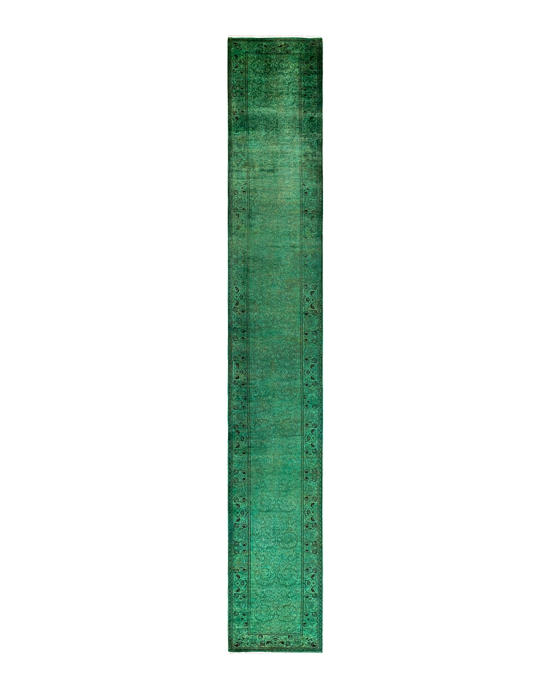 Bloomingdale's Fine Vibrance M1506 Runner Area Rug, 2'7 X 18'1 In Green