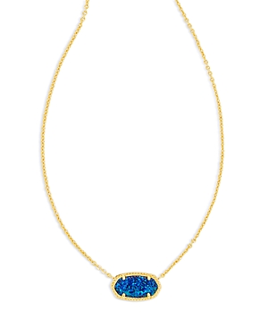 KENDRA SCOTT ELISA STONE PENDANT NECKLACE IN 14K GOLD PLATED, 15-17