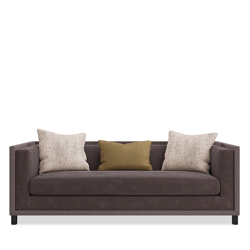Caracole Tuxedo Sofa In Cool Brown