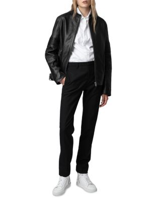 Leather Unisex Lean Biker Jacket