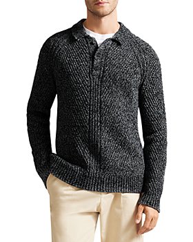 Ted Baker - Reddis Twisted Engineered Ribbed Polo Sweater