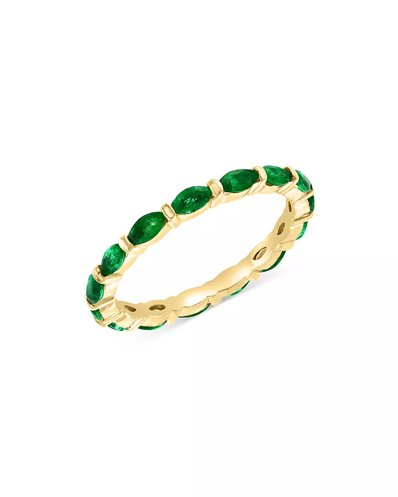 Bloomingdale's Fine Collection Emerald Eternity Band in 14K Yellow Gold