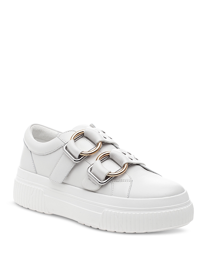 J/Slides Women's Waldo Studded Buckled Platform Sneakers