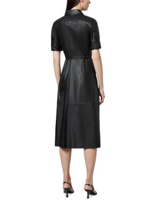 Kiera Leather Shirtdress