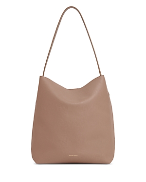 Shop Mansur Gavriel Everyday Small Leather Cabas In Biscotto/warm Gold