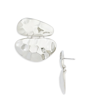 8 Other Reasons Aqua Hammer Finish Statement Earrings - 100% Exclusive In Silver