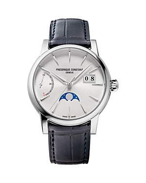 Frederique Constant Classics Power Reserve Watch, 40mm In White/blue