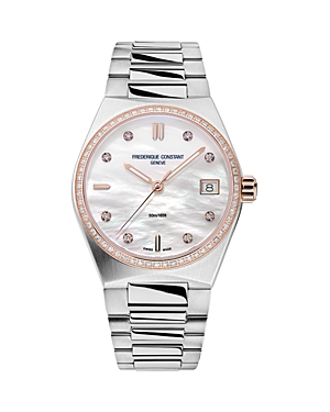 Shop Frederique Constant Highlife Watch, 31mm In White/silver
