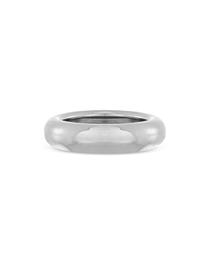 Adina Reyter Sterling Silver Chunky Tube Band Ring In Metallic