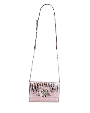 Kurt Geiger Duet Love Small Leather Bag In Light/pastel Pink