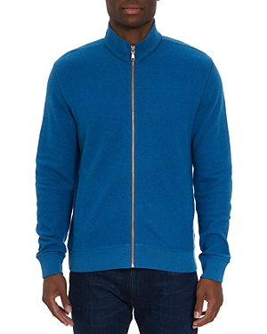 Shop Robert Graham Moser Knit Zip Jacket In Blue