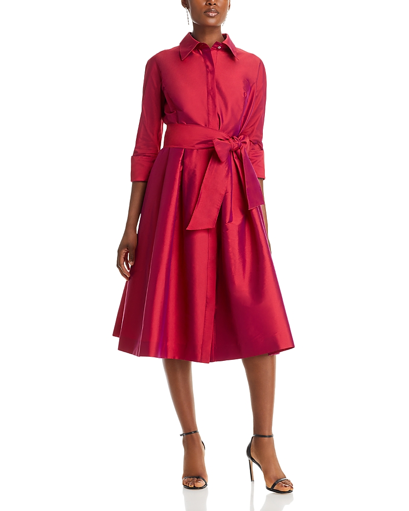 Teri Jon By Rickie Freeman Taffeta Shirt Dress In Cherry | ModeSens Teri Jon By Rickie Freeman Taffeta Shirt Dress In Cherry | ModeSens
