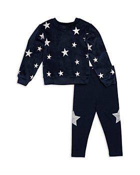 Splendid - Girls' Velour Star Print Sweatshirt & Leggings Set - Little Kid