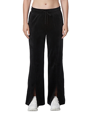 Slit Hem Velvet Pants