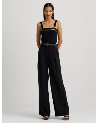 Pleated High Rise Wide Leg Pants
