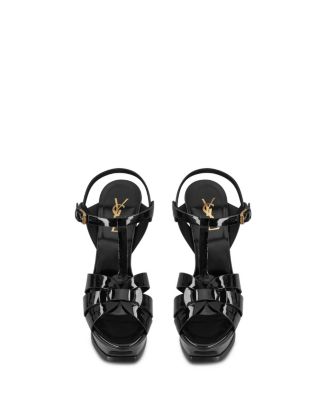 Tribute Platform Sandals in Smooth Leather