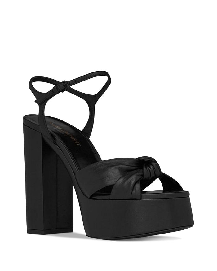 Saint Laurent Bianca Platform Sandals in Smooth Leather | Bloomingdale's