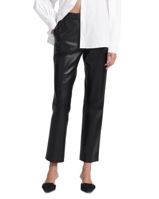 Todd Leather Straight Leg Pants 