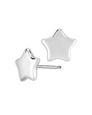 Bloomingdale's Polished Flat Star Stud Earrings in Sterling Silver