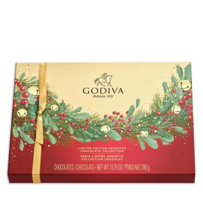 Godiva Holiday Wreath Chocolate Assortment Gift Box, 36 Piece