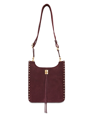 Rebecca Minkoff Medium Darren North/south Leather Shoulder Bag In Garnet