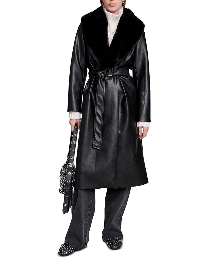 Galaxyta Faux Fur Collar Coat