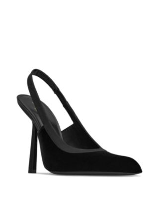 SAINT LAURENT Women's Victoire Slingback Pumps in Velvet - Main Image