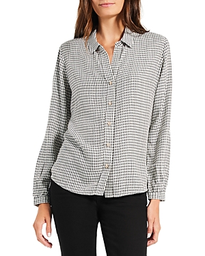 Shop Nic + Zoe Nic+zoe Femme Plaid Shirt In Black Multi