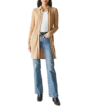 Michael Stars Kayla Button Down Sweater Dress In Cashew