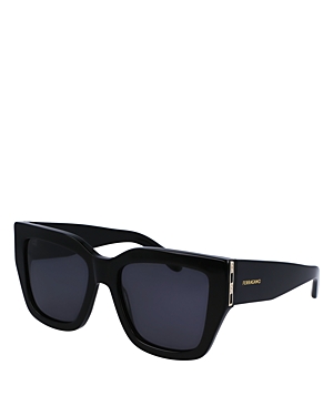 Ferragamo Double Gancini Square Sunglasses, 55mm