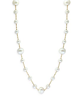 Bloomingdale's - Cultured Freshwater Pearl Station Collar Necklace in 14K Yellow Gold, 18"