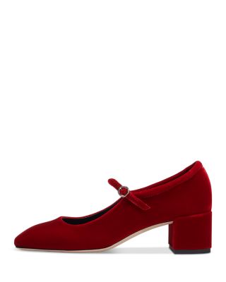 Aeyde - Women's Aline Red Block Heel Pumps