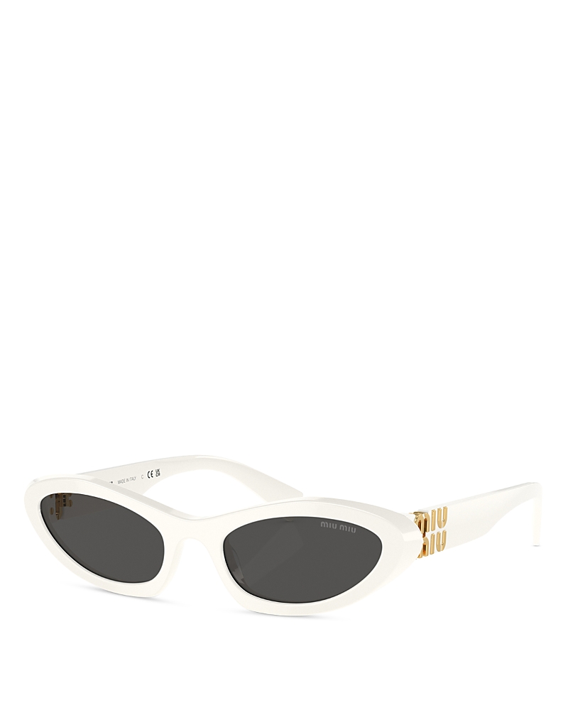 Miu Miu Women's Sunglasses, Mu 09ys In White/gray Solid