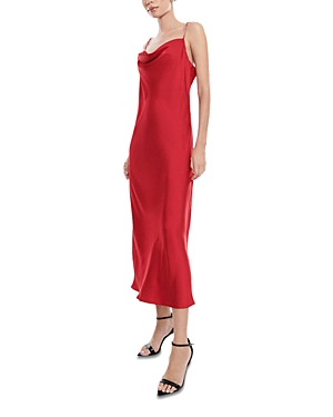 Bcbgmaxazria Embellished Midi Slip Dress In Red