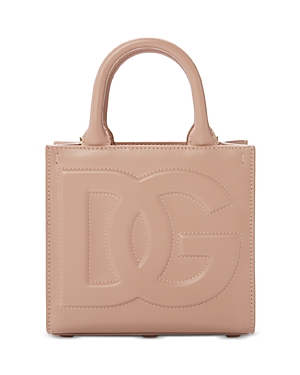 Dolce & Gabbana Daily Leather Small Tote In Powder Pink