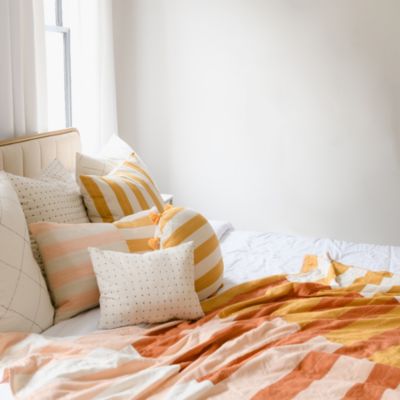 Offset Stripe Quilt Throw Blanket
