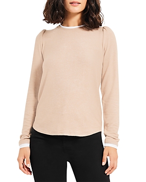 Nzt Nic+zoe Sweet Dreams Puff Shoulder Knit Tee In Natural