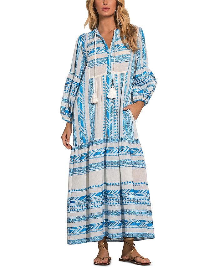 Elan Cotton Long Sleeve Caftan Dress | Bloomingdale's